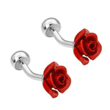 Red Rose Cufflinks Hipster Cufflinks For Men Gift for High Men