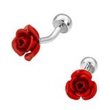 Red Rose Cufflinks Hipster Cufflinks For Men Gift for High Men