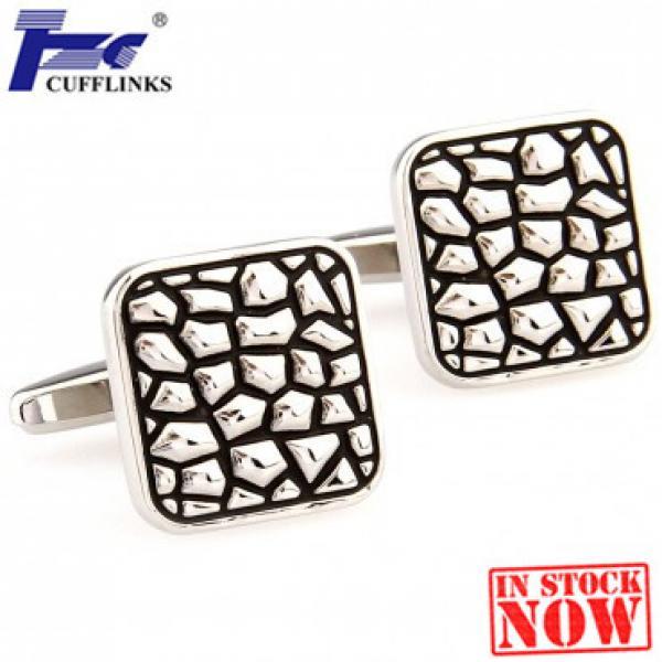 Stone Shape Enamel Cufflink Cuff Link 2 Pairs