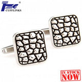 Stone Shape Enamel Cufflink Cuff Link 2 Pairs