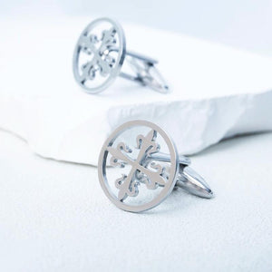 Tangula Vintage Cross of Lilies Cufflinks