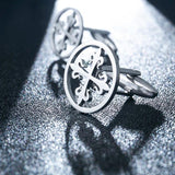 Tangula Vintage Cross of Lilies Cufflinks