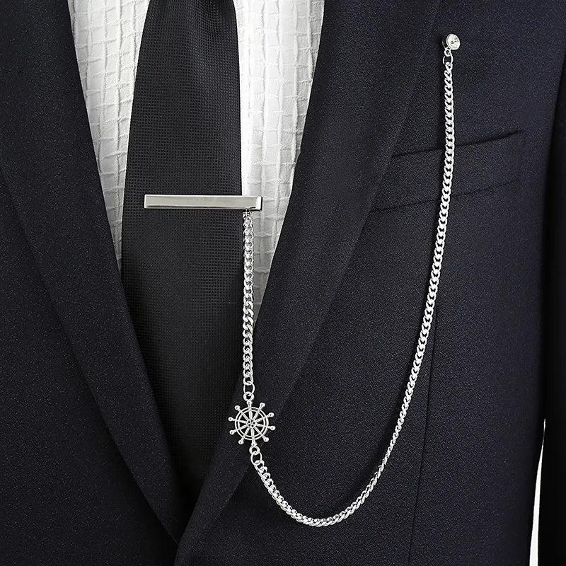 Chain Style Metal Tie Clip with Personalized for Men's Business