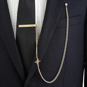 Chain Style Metal Tie Clip with Personalized for Men's Business
