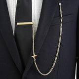 Chain Style Metal Tie Clip with Personalized for Men's Business