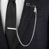Chain Style Metal Tie Clip with Personalized for Men's Business