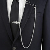 Chain Style Metal Tie Clip with Personalized for Men's Business