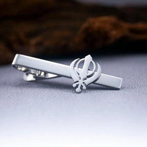 Vintage Sikhism Symbol Tie Clips Stainless Steel Men Necktie Clip