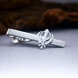 Vintage Sikhism Symbol Tie Clips Stainless Steel Men Necktie Clip