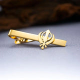 Vintage Sikhism Symbol Tie Clips Stainless Steel Men Necktie Clip