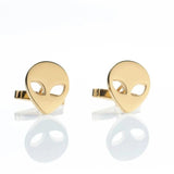 Alien Mask Cufflinks Stainless Steel Punk Men's Shirt Suit Buttons