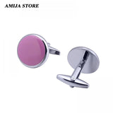 Classical Tie Clip & Cufflinks Set in Pink - Wedding Accessories