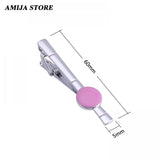 Classical Tie Clip & Cufflinks Set in Pink - Wedding Accessories