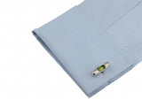 Green Spirit Level Cufflinks Fun Button Cufflinks