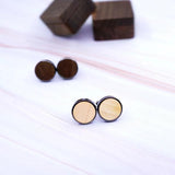 Vintage Wood Cufflinks French Shirt Button Men's Dinner Business Party