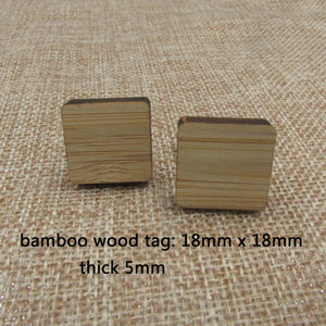Geometric Wooden Cufflinks Bamboo Circle Square Triangle Hexagon Rectangle