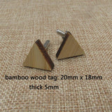 Geometric Wooden Cufflinks Bamboo Circle Square Triangle Hexagon Rectangle