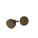 Geometric Wooden Cufflinks Bamboo Circle Square Triangle Hexagon Rectangle