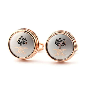 Saudi Laser Patterned Metal Cufflinks for Men