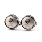 Saudi Laser Patterned Metal Cufflinks for Men