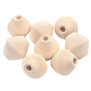 30mm Natural Wood Loose Beads for DIY Jewelry Making 5pcs