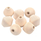 30mm Natural Wood Loose Beads for DIY Jewelry Making 5pcs