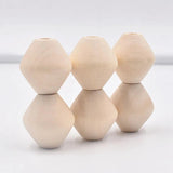 30mm Natural Wood Loose Beads for DIY Jewelry Making 5pcs