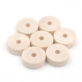 10pcs 30x10mm Natural Wood Round Big Hole Beads for DIY Crafts Jewelry Making
