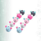 10 Pcs Wooden Beads Animal Head DIY Craft Jewelry Accessories
