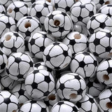 16mm Wooden Sports Beads for Crafts DIY Bracelet Making