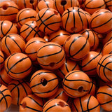 16mm Wooden Sports Beads for Crafts DIY Bracelet Making