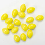 10Pcs Oval Yellow Lemon Wood Beads DIY Bracelet Crafts