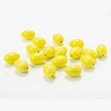 10Pcs Oval Yellow Lemon Wood Beads DIY Bracelet Crafts