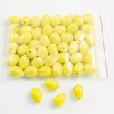 10Pcs Oval Yellow Lemon Wood Beads DIY Bracelet Crafts