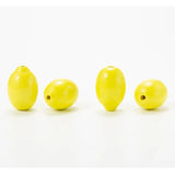 10Pcs Oval Yellow Lemon Wood Beads DIY Bracelet Crafts