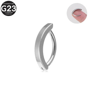 1PC G23 Titanium Piercing 14G Belly Button Rings Reverse Curved Navel