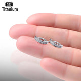 1PC G23 Titanium Piercing 14G Belly Button Rings Reverse Curved Navel