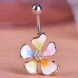Colorful Flowers Navel & Bell Button Rings Body Piercing