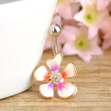 Colorful Flowers Navel & Bell Button Rings Body Piercing