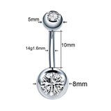4Pcs Surgical Steel Sun Flower Belly Button Rings Set