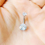 4Pcs Surgical Steel Sun Flower Belly Button Rings Set