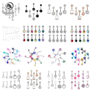 14G Dangle Belly Rings Set Bulk Navel Piercing Sexy Belly Button Ring Lot