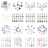 14G Dangle Belly Rings Set Bulk Navel Piercing Sexy Belly Button Ring Lot