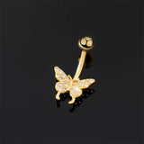 Crystal Zircon Belly Button Rings Stainless Steel Navel Piercing