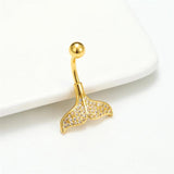 Crystal Zircon Belly Button Rings Stainless Steel Navel Piercing
