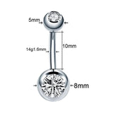 32 Pcs Multicolor Stainless Steel Belly Button Rings Navel Piercing