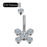G23 Titanium Gem Stone Belly Button Rings 14G Navel Piercing Jewelry