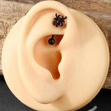 Spider Lip Ring Halloween Gothic Surgical Steel Jewelry