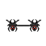 Spider Lip Ring Halloween Gothic Surgical Steel Jewelry