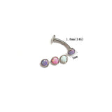 F136 Titanium 14G Opal Petal Belly Button Ring